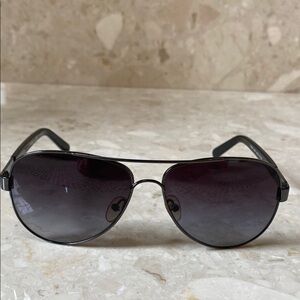 Tory Burch gunmetal aviators sunglasses